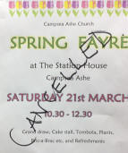 Campsea Ashe Spring Fayre cancelled