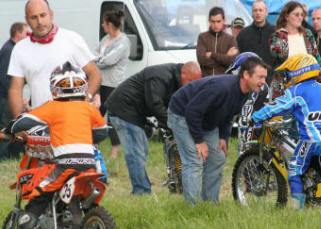 Dads and tiny bikers