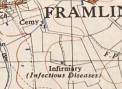 Framlingham Infirmary OS map 1947