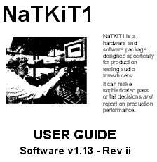 The NaTKiT1 User Guide front cover