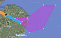 VE Day fly past rehearsal map