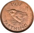 Wren on a 1937 farthing 