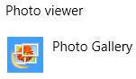 Photo Viewer set to Photo Gallery