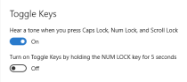 Windows 10 Toggle Keys