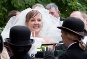 The bride looking beautiful