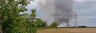 Smoke from fire at Thorpeness - pic by Deano